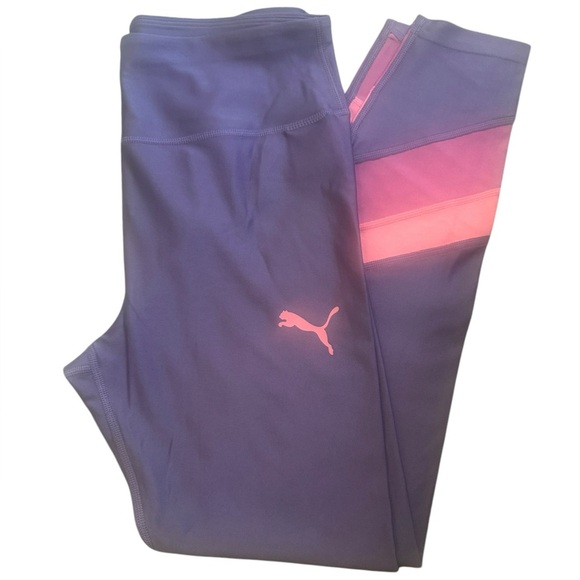 Puma Purple & Pink Leggings Medium NWT | Sleek Stretch + Colorblock Energy 💜💗 - Picture 1 of 4